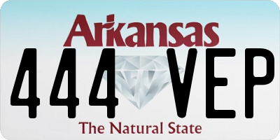 AR license plate 444VEP
