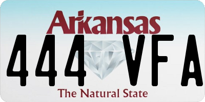 AR license plate 444VFA