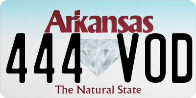 AR license plate 444VOD