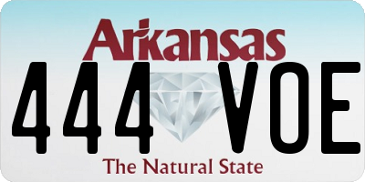 AR license plate 444VOE