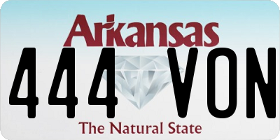 AR license plate 444VON
