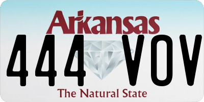 AR license plate 444VOV