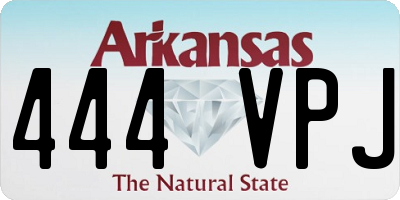 AR license plate 444VPJ