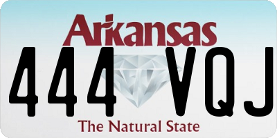 AR license plate 444VQJ