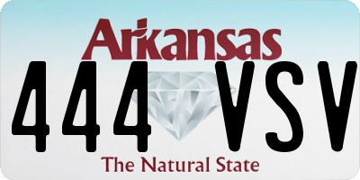 AR license plate 444VSV