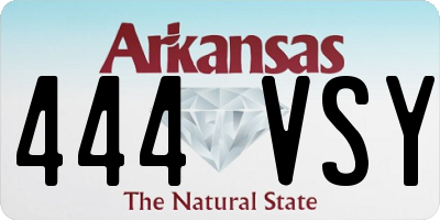 AR license plate 444VSY