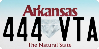 AR license plate 444VTA