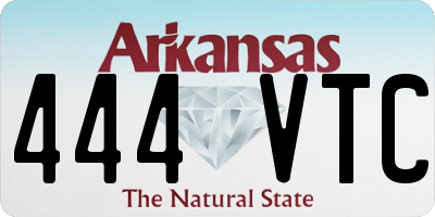 AR license plate 444VTC