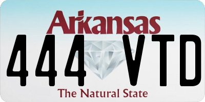 AR license plate 444VTD