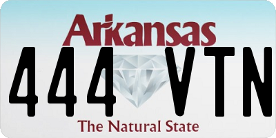 AR license plate 444VTN