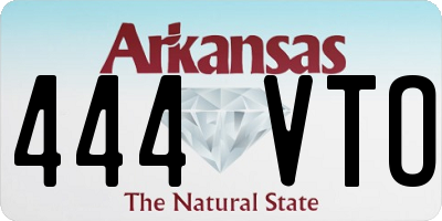 AR license plate 444VTO