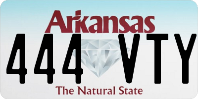 AR license plate 444VTY