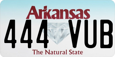 AR license plate 444VUB