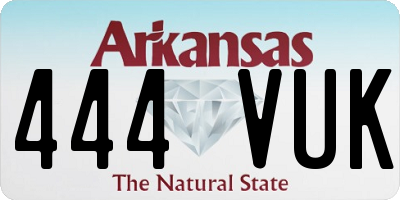 AR license plate 444VUK