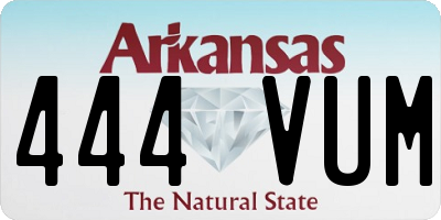 AR license plate 444VUM