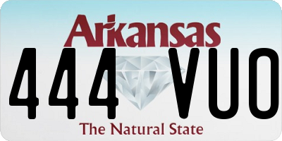 AR license plate 444VUO