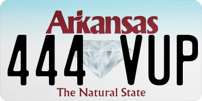 AR license plate 444VUP