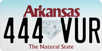 AR license plate 444VUR
