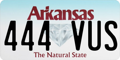 AR license plate 444VUS