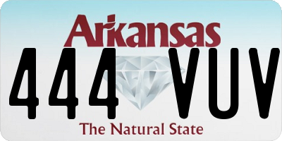 AR license plate 444VUV