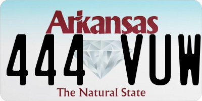 AR license plate 444VUW