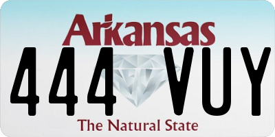 AR license plate 444VUY