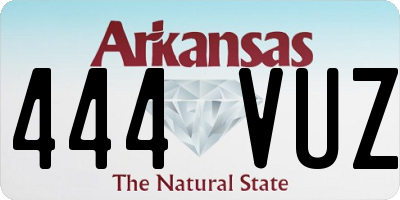AR license plate 444VUZ
