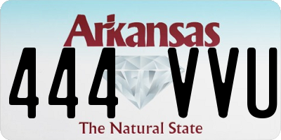 AR license plate 444VVU