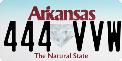 AR license plate 444VVW