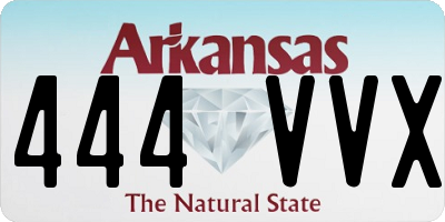 AR license plate 444VVX
