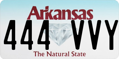 AR license plate 444VVY