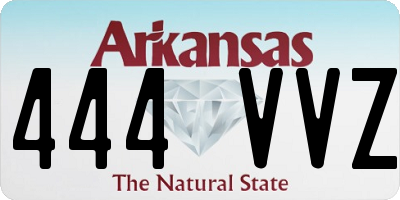 AR license plate 444VVZ
