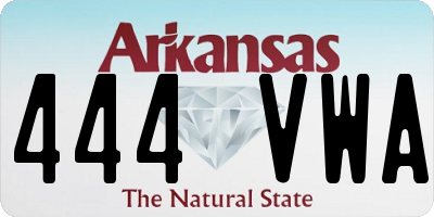 AR license plate 444VWA