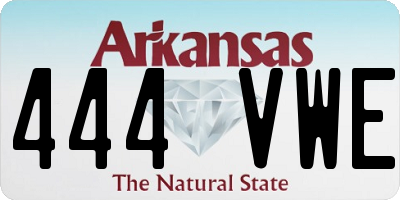 AR license plate 444VWE