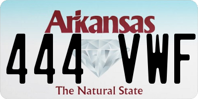 AR license plate 444VWF