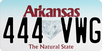 AR license plate 444VWG