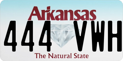 AR license plate 444VWH