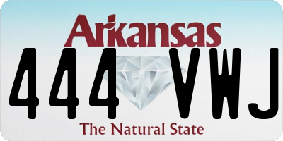 AR license plate 444VWJ