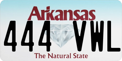 AR license plate 444VWL