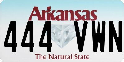 AR license plate 444VWN