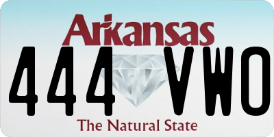 AR license plate 444VWO