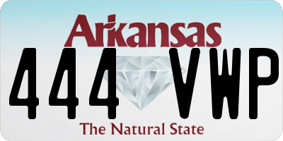 AR license plate 444VWP