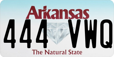 AR license plate 444VWQ