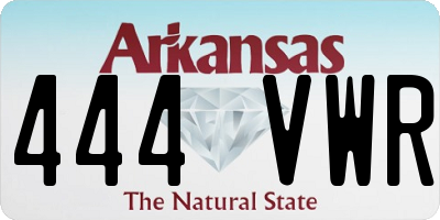 AR license plate 444VWR