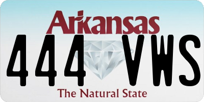 AR license plate 444VWS