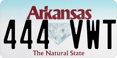 AR license plate 444VWT