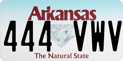 AR license plate 444VWV