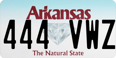 AR license plate 444VWZ