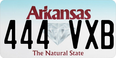 AR license plate 444VXB