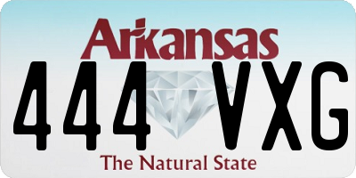 AR license plate 444VXG